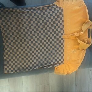 Louis Vuitton Kids Polo - Orange and Brown Checkered